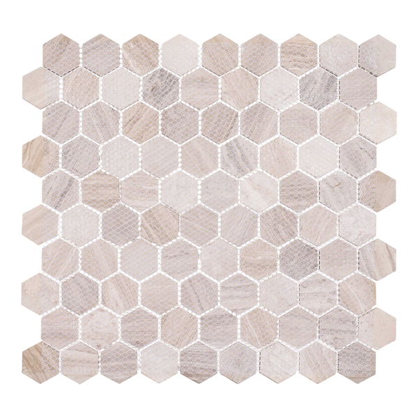 Andova Tiles SAMPLE Amarillo 125 x 125 Natural Stone Honeycomb Mosaic Wall Floor Tile SAM-ANDAMA102 - main